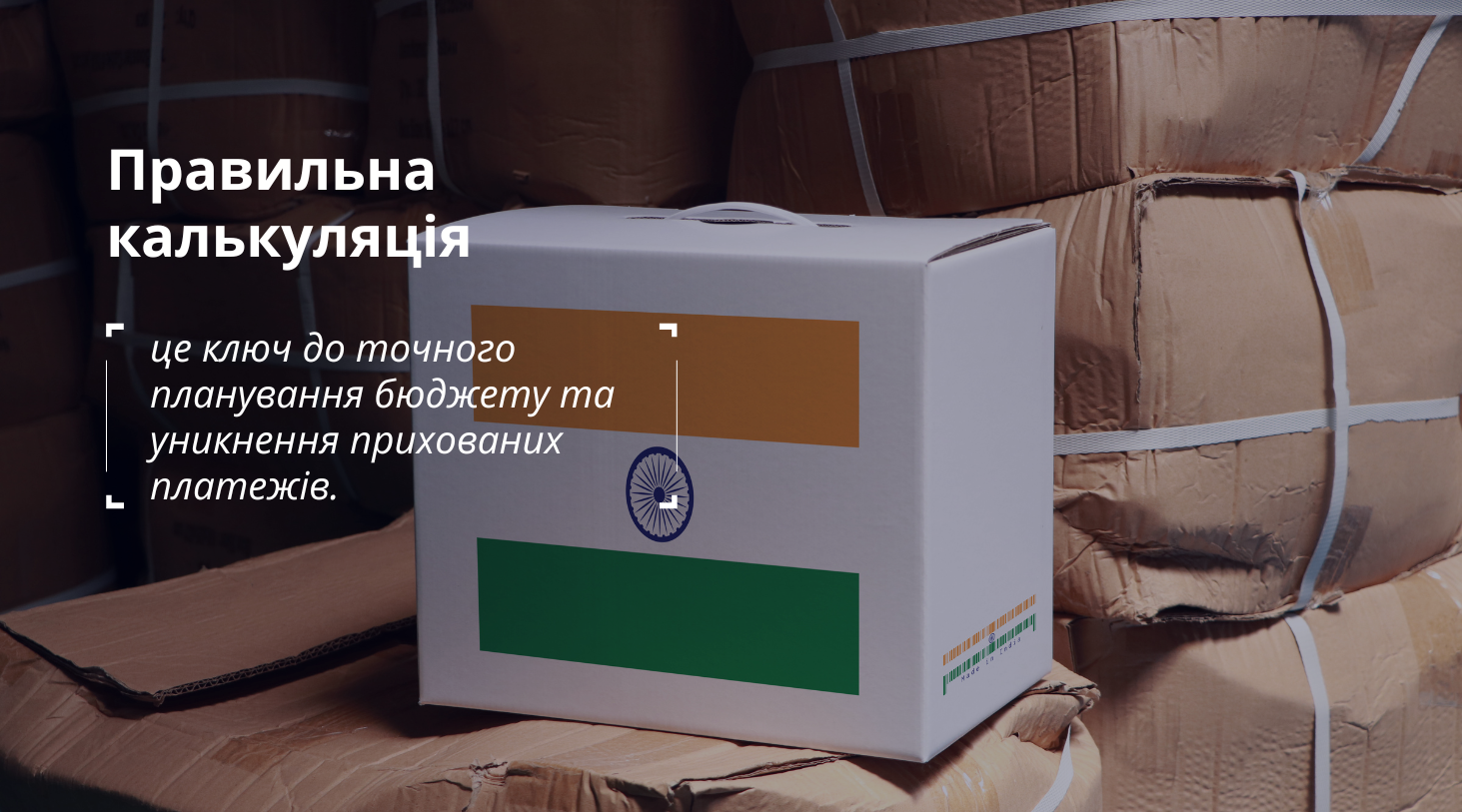 вантаж з Індії стоїть поряд з іншими вантажами - фото